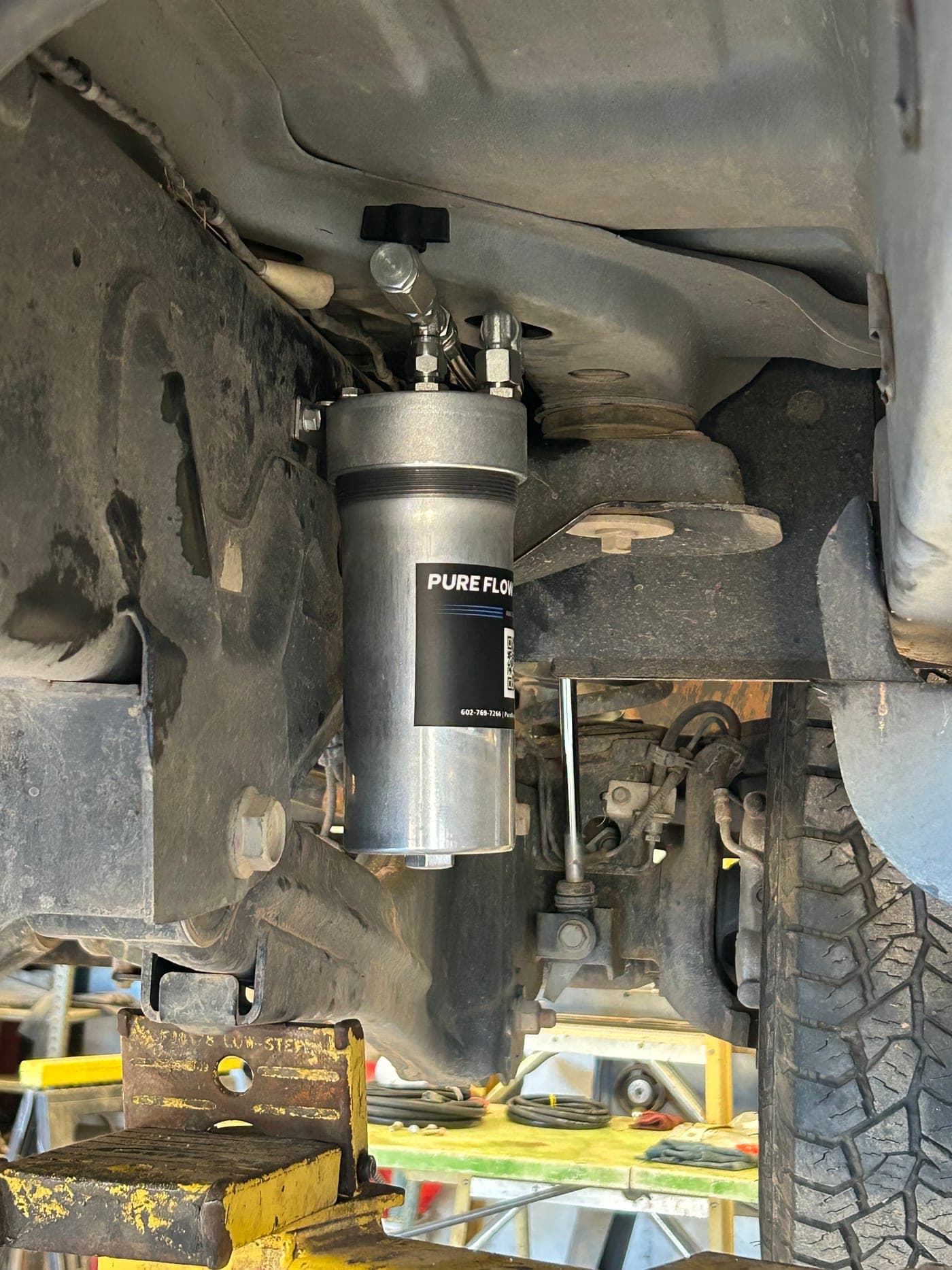 On-equipment filter installation detail