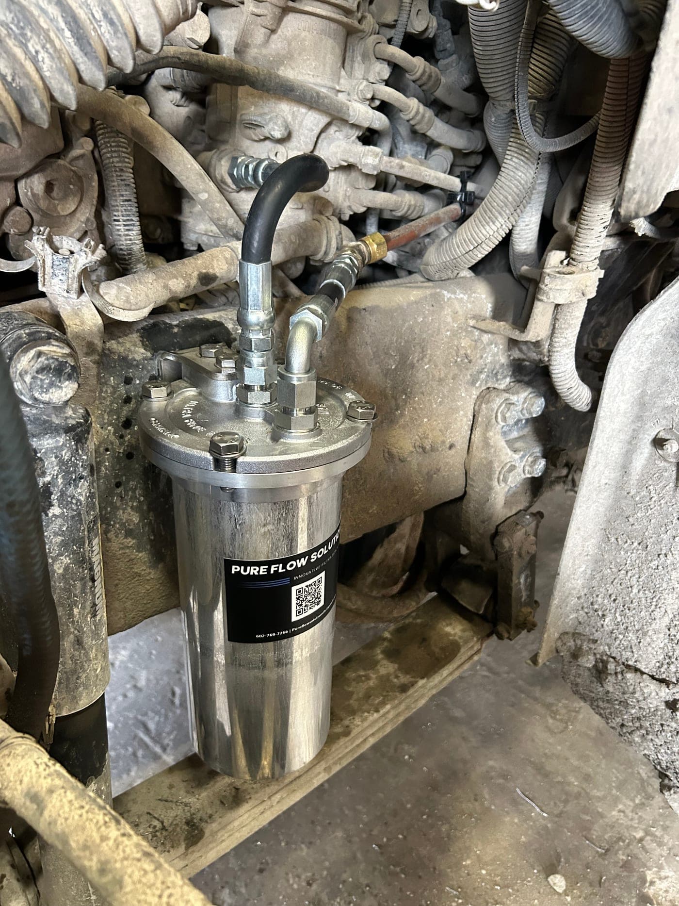 Fleet equipment with completed filter install