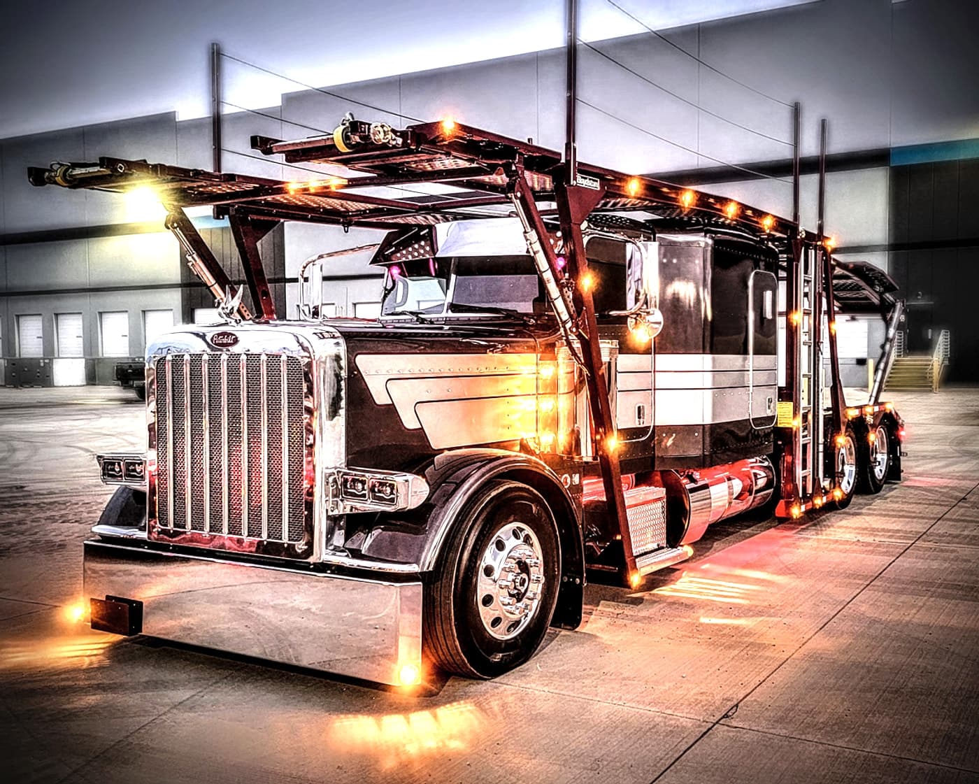 Fleet diesel truck on highway